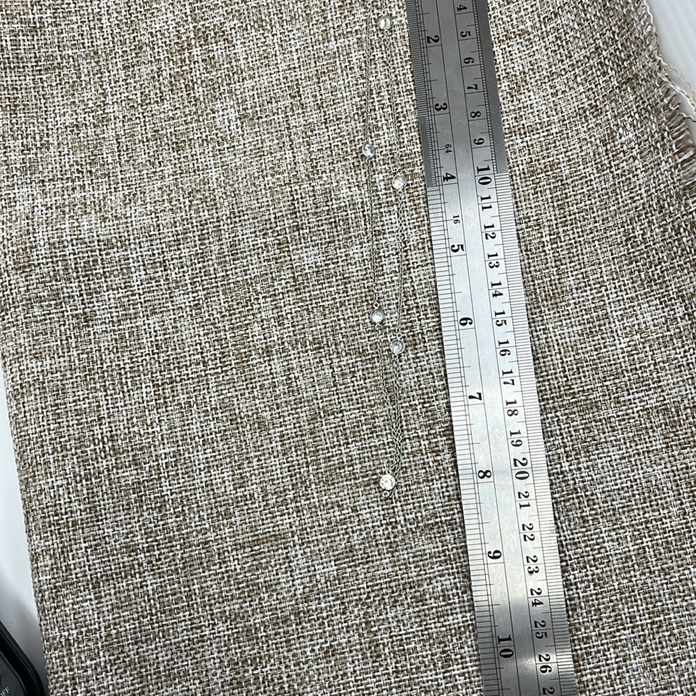 Vintage Epiphany Sterling Silver Diamonique Necklace – 16” - Picture 10 of 11